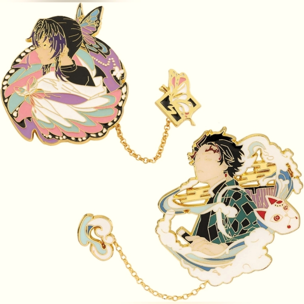 Demon Slayer Enamel Brooch Pin Set